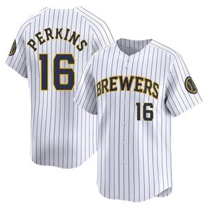 Men's Milwaukee Brewers Blake Perkins Limited White Alternate Jersey