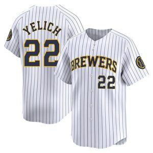 Men's Milwaukee Brewers Christian Yelich Limited White Alternate Jersey