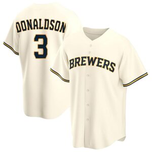 Men's Milwaukee Brewers Josh Donaldson Replica Cream Home Jersey