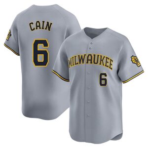 Men's Milwaukee Brewers Lorenzo Cain Limited Gray Away Jersey