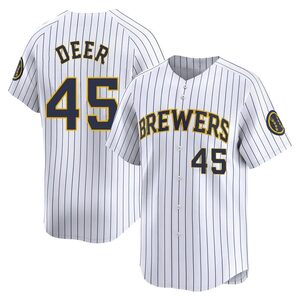 Men's Milwaukee Brewers Rob Deer Limited White Alternate Jersey