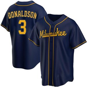 Youth Milwaukee Brewers Josh Donaldson Replica Navy Alternate Jersey