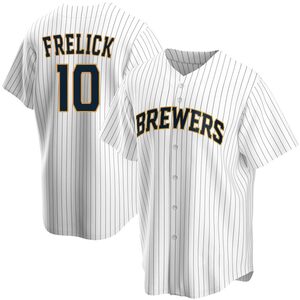 Youth Milwaukee Brewers Sal Frelick Replica White Home Jersey